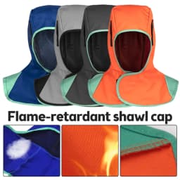 Portable Welding Men's Fully Protective Welding Cap Washable Breathable Welding Neck Sleeve Flame Retardant Protection Welders