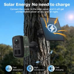 Sectec 5MP Mini Solar 4G Camera Outdoor Surveillance Camouflage Color WiFi Security Camera PIR Detection Auto Tracking UBox App