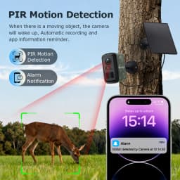 Sectec 5MP Mini Solar 4G Camera Outdoor Surveillance Camouflage Color WiFi Security Camera PIR Detection Auto Tracking UBox App