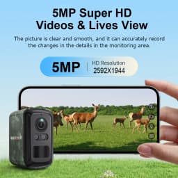 Sectec 5MP Mini Solar 4G Camera Outdoor Surveillance Camouflage Color WiFi Security Camera PIR Detection Auto Tracking UBox App