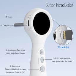 Visual Otoscope Camera 1.38'' Screen Digital Ear Cleaner HD1080P Video Ear Endoscope 6LEDs Ear Wax Removal Tool for Adults Kids