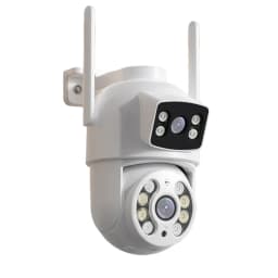 8MP 4K Dual Lens with Dual Screen Wifi Camera PTZ Wireless Outdoor Surveillance Camera Ai Human Detect Auto Tracking V380 App
