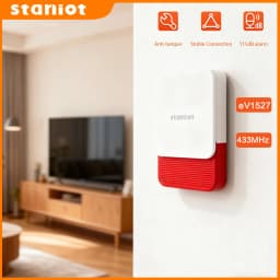 Staniot Indoor Siren Alarm 115dB High Decibel Wireless 433MHz Anti-Theft Smart Home Devices Waterproof House Alarm System
