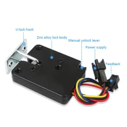 IP65 Waterproof Electric Lock DC 3V/DC 5V/DC 12V Mini Small Size Solenoid Electromagnetic Electric Control Cabinet Drawer Lock