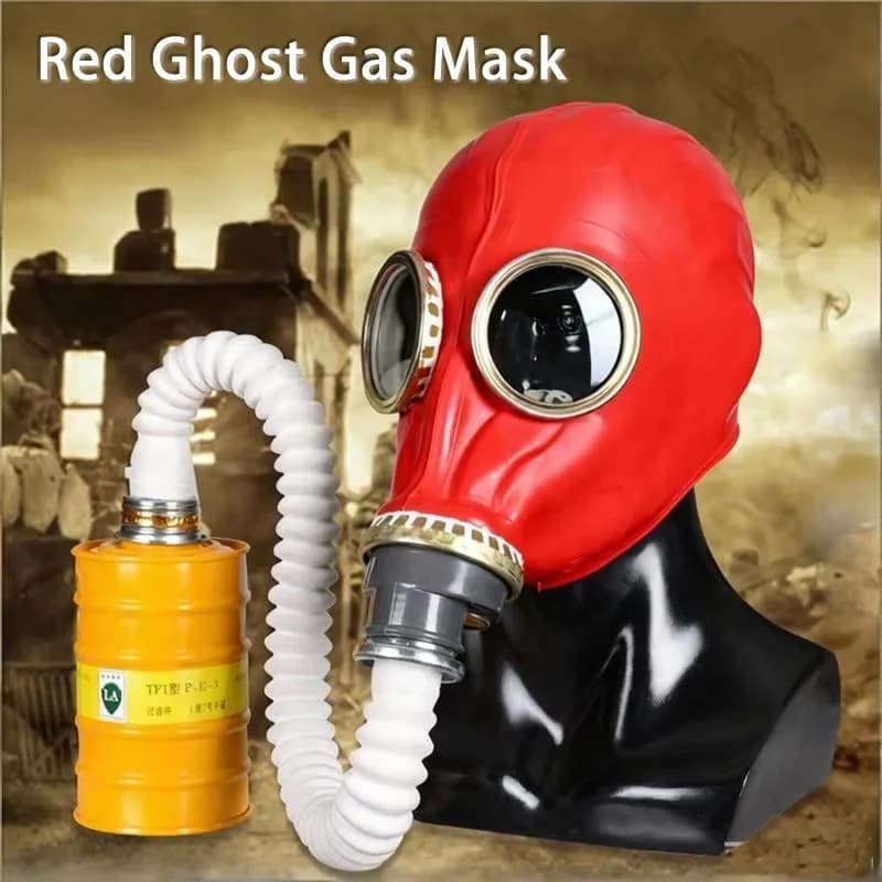 Ghost 64 Full Head Hook Gas Mask Respirator Painting Spray Pesticide Pesticide Chemical Prevention Breath Control Mask Halloween