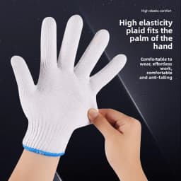 Nylon - Cotton Labor - protection Gloves with White Thread - Wear - resistant, Thickened, Pure - Cotton, for Men and Women