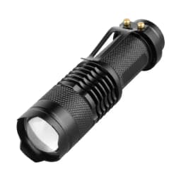 Zoomable Mini SK68 LED Flashlight - Portable XPE Bulb 3 Modes AA Size 5 Battery Powered Super Bright Handheld Torch