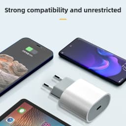 PD20W Fast Charger European Standard Plug Adapter with USB-C Interface 20W Disguised Fast Charging Head