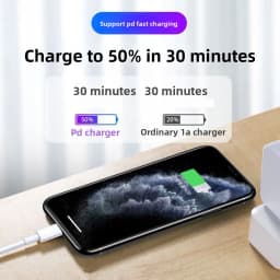 PD20W Fast Charger European Standard Plug Adapter with USB-C Interface 20W Disguised Fast Charging Head
