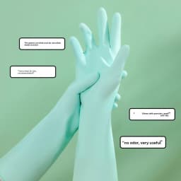 Reusable Thickened Nitrile Cleaning Gloves, Latex-Free Waterproof Household Gloves for Dishwashing & Laundry