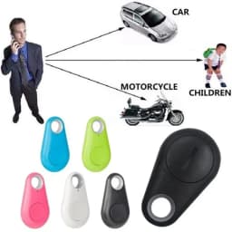 1/2pcs Mini Fashion Smart Dog Pets Bluetooth 4.0 GPS Tracker Anti-Lost Alarm Tag Wireless Child Bag Wallet Key Finder Locator