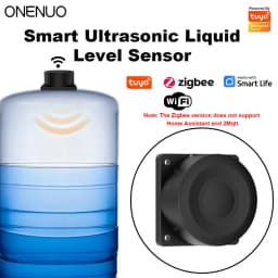 Zigbee or WiFi Liquid Level Sensor Tuya Ultrasonic 433MHz Remote Control Indoor/Outdoor Tank Level Monitor with APP Alarms