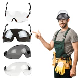 CE Visor For Safety Helmet Construction Hard Hat Accessories Safety Goggles for Helmet Replacement PC Material Eye Protector ANS