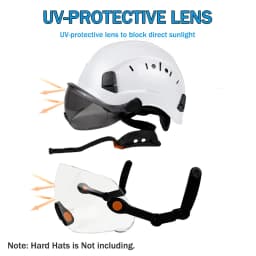 CE Visor For Safety Helmet Construction Hard Hat Accessories Safety Goggles for Helmet Replacement PC Material Eye Protector ANS