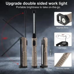 Foldable Magnetic COB Work Light, Type C Rechargeable Flashlight, Portable LED Floodlight Torch for Outdoor Camping Emergency