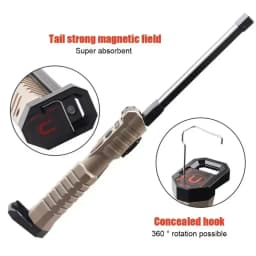 Foldable Magnetic COB Work Light, Type C Rechargeable Flashlight, Portable LED Floodlight Torch for Outdoor Camping Emergency