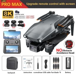 L600 PRO MAX GPS Drone Professional 4K Camera 3-axis Gimbal Aerial UVA 5G FPV Brush Avoiding Obstacle Folding Quadcopter Drones