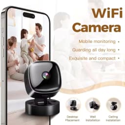 Lenovo Security Monitoring High Definition 8K Rotating WiFi Mini Camera No Need for Plug in Night Vision Smart Home 2026 New