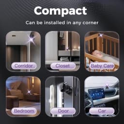 Lenovo Security Monitoring High Definition 8K Rotating WiFi Mini Camera No Need for Plug in Night Vision Smart Home 2026 New
