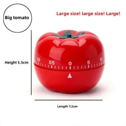 Mechanical Timer Large&Small Sizes - Visual Countdown Timer for Baking Cooking Tomato&Daily Reminder Manual Wind-Up Alarm Clock