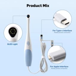 Camera Oral Endoscope Visual HD Borescope with 8 LED Light Handheld Oral Care For Android/PC