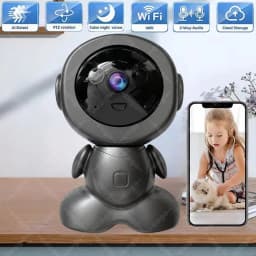 8MP Wifi Surveillance Robot Camera PTZ Security Baby Monitor Cam Two Way Audio Night Vision Smart Tracking Home IP Pet Cameras