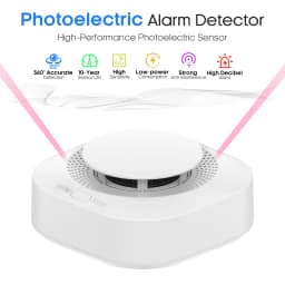 1/4/8PCS Smoke Detector 360° Detection 10-Year Sensor Lifespan Insect-proof Photoelectric Smoke Alarm Home Security Protection