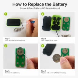 4-in-1 Multi-Frequency Garage Remote 280-868MHz Rolling Code Replace 4 Remotes Universal Clone Gate Opener Duplicator 5 Colors