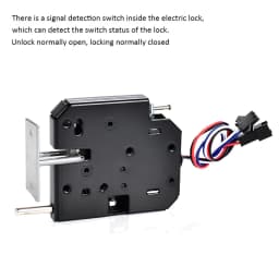 Mini Electric Lock with Push Rod DC 12V/24V Small Size Solenoid Electromagnetic Control for Cabinet Drawer Lock
