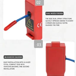 Dual-Line Design Flame Retardant Device Flame Retardant Automatic Activation Automatic Fire Extinguishing Sticker DIN Rail Mount