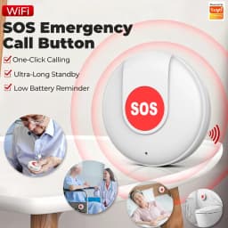 Tuya WiFi SOS Button APP Alert Emergency Panic Alarm Button For Wireless Security Alarm Device for Elderly Kids Home Safety