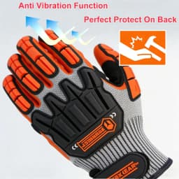 NMSafety Anti-Vibration Cut-Resistant Work Gloves Nitrile Oilproof with Good Grip Palm High-Quality Garden Protection Gloves