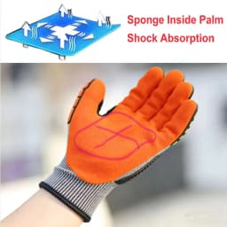NMSafety Anti-Vibration Cut-Resistant Work Gloves Nitrile Oilproof with Good Grip Palm High-Quality Garden Protection Gloves
