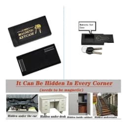 Magnetic Key Holder Under Car - Durable Plastic Spare Key Hider with Strong Magnet for Car/Home/Office - Never Locked Out