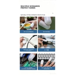 5Pcs Silicone Finger Protector Finger Caps High Temperature Resistant Anti-slip Finger Cover