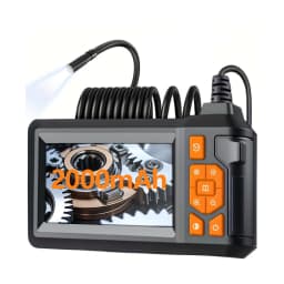 Dual Lens Industrial Endoscope Camera 4.3'' IPS Screen HD1080P Rigid Cable Pipe Sewer Inspection Borescope IP67 Waterproof