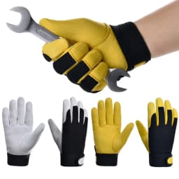 Cowhide Leather Work Gloves Safety Labour Protection Garden Sports Motorcycle Driver Workers Work Welding Wear-resistant Gloves