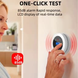 Independent Smoke Detector Carbon Monoxide Alarm Combo,2 in 1 Smoke & CO Alarm for Home Security Protection Smoke Alarm