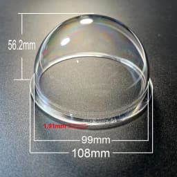 4 Inch Indoor Outdoor CCTV Replacement Acrylic Clear Cover Surveillance Cameras Security Dome Protector Housing