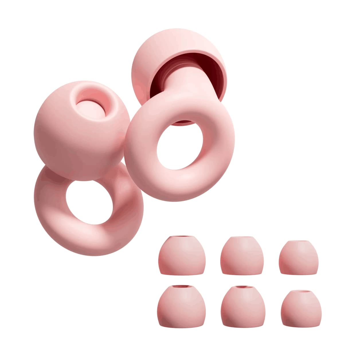 HUAK Super Soft Reusable Quiet Ear Plugs for Noise Reduction Hearing Protection for Sleep Swim Work 8 Ear Tips Sizes XS/S/M/L