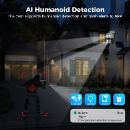 Hiseeu Dual Lens 3MP+3MP POE IP PTZ Camera Waterproof Outdoor Home Security POE Camera Two-way Voice Dual Screen Camera