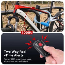 Two Way Bike Anti-theft Vibration Alarm Waterproof 7 Sensitivity 4 Volume 3 Alert Modes 121dB E-bike Motorcycle Scooter Alarm