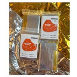 4 Pack Gold Silver Mylar Emergency Thermal Blankets 160×210cm Windproof Waterproof Reflective Survival Space Blankets for Car Em