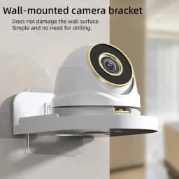 Punch‑Free Wall Mount Bracket Plastic Camera Shelf For Security Cameras Routers Small Household Devices No‑Drill Storage Holder