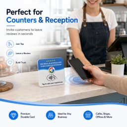 Programmable NTAG215 NFC Card 13.56MHz Square Round Adhesive PVC Desktop NFC Tag for Google Menu Tap‑to‑Access