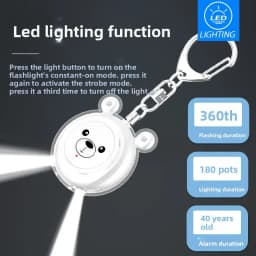 New Mini Rechargeable Personal Alarm Keychain 130dB LED Light Self Defense for Women Elderly Kids Portable Emergency Safety Devi