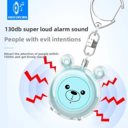New Mini Rechargeable Personal Alarm Keychain 130dB LED Light Self Defense for Women Elderly Kids Portable Emergency Safety Devi
