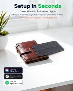Wallet Tracker Card For Apple Find My Android, 5-Year Battery Bluetooth Item Finder ,Slim Smart Tracking Card For Wallet Luggage