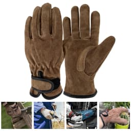 Cowhide Outdoor Protective Gloves Heat Insulation Anti-cutting Anti-thorning Camping Mountaineering Gradening Prunning Welding