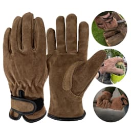 Cowhide Outdoor Protective Gloves Heat Insulation Anti-cutting Anti-thorning Camping Mountaineering Gradening Prunning Welding